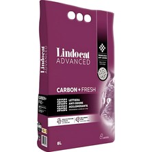 Mey İthalat Lindocat Advanced Aktif Karbonlu ve Fresh Kokulu Kalın Taneli Topaklanan Kedi Kumu 8l