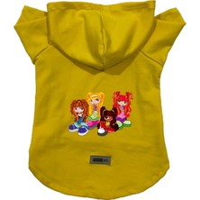 Mey İthalat Kapişonlu Polar Sweatshirt Köpek ve Kedi Kıyafeti & Elbisesi Sarı CANDO003 Xs
