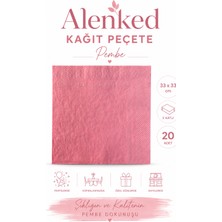 Alenked Kağıt Peçete Pembe 33 x 33CM 20LI