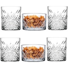 Mey İthalat Pasabahce 6 Parça Lüx Viski Bardağı Timeless Kristal Bardak ve 2 Adet Çerezlik Takımı 869856985662369AYBABASTORE