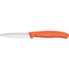 Mey İthalat Victorinox 6.7609.C1 Swiss Classic 8cm Düz Soyma Bıçağı, Turuncu