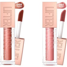 Mey İthalat Maybelline New York Lifter Gloss Nemlendirici Dudak Parlatıcı Seti - 003 Moon + 009 Topaz