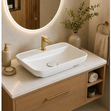 Turkuaz Seramik Lal 60x42 cm Tezgah Üstü Lavabo