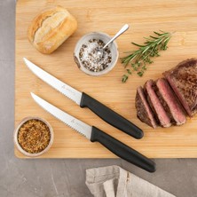 Mey İthalat Aryıldız Daily Steak Bıçak 2’li Siyah