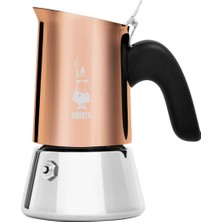 Mey İthalat Bialetti - Venus: 2 Cups Ocak Üstü Espresso Pişirici - 85ML - Kahverengi, Gümüş Renk - Paslanmaz Çelik Gövde - Patentli Güvenlik Valfi - Tüm Ocak Türleri Için Uygundur (Indüksiyon Hariç)