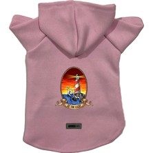 Mey İthalat Kapişonlu Polar Sweatshirt Köpek ve Kedi Kıyafeti & Elbisesi Pembe Deniz Feneri L