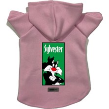 Mey İthalat Kapişonlu Polar Sweatshirt Köpek ve Kedi Kıyafeti & Elbisesi Pembe Sylvester M