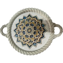 Mey İthalat Lüks Dekoratif Plastik Tepsi Bukleli Çerçeve 35 x 35 Desenli