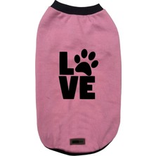 Mey İthalat Yeni Sezon Köpek ve Kedi Kıyafeti - Pembe Love L Beden