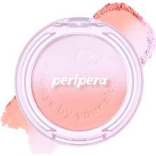 Mey İthalat Peripera, Doğal Görünüm Sunan Iki Tonlu Pudra Allık Perıpera Pure Blushed Custom Cheek 002 Fluffy Peach