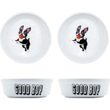 Mey İthalat 2li Yıkanabilir Seramik Mama ve Su Kabı 16CM 400 ml No-12
