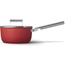 Mey İthalat Smeg CKFS2011RDM Tencere, Kırmızı, Yapışmaz Kaplama, Alüminyum, Patentli Taban, 20 cm