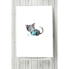 Mey İthalat Postermanya (PSTER5510) Kedi Çocuk Odası Poster 5 (60X90CM)