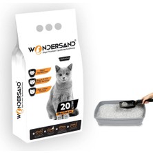 Mey İthalat Wondersand 20 Lt Ince Tane Aktif Carbon Kokusuz Süper Topaklanan Premium Kedi Kumu