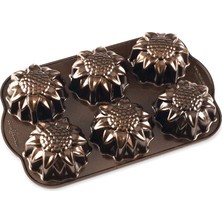 Mey İthalat Nordic Ware 564481 Ayçiçeği Kakelet Tavası, 3 Bardak Kapasitesi, Bronz