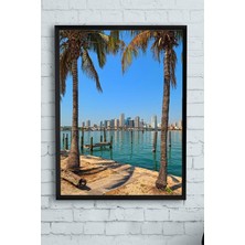 Mey İthalat Postermanya (PSTER12330) Miami Manzara Çerçeveli Tablo (50X70CM)