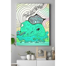 Mey İthalat Postermanya (PSTER16771) Yeşil Kurbağa Hayvan Kanvas Tablo 40 x 60