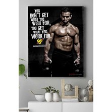 Mey İthalat Postermanya (PSTER18445) Work For Vücut Geliştirme Body Building Fitness Kanvas Tablo 50 x 70