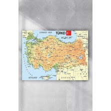 Mey İthalat Postermanya (PSTER9138) Türkiye Haritası Eğitim Posteri 4 (90X130CM)