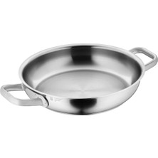 Mey İthalat Wmf Ultimate Servis / Kızartma Tavası 24 cm Paslanmaz Çelik Tava, Kaplamasız, Düz, Düz Zemin, Indüksiyon, Cromargan Paslanmaz Çelik, Cilalı, Fırına Dayanıklı, Bulaşık Makinesinde Yıkanabilir