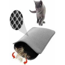 Mey İthalat Tineke Elekli Kedi Tuvalet Önü Paspası Kedi Paspası Gri 60X42 cm