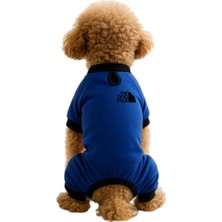 Mey İthalat Kedi ve Köpek Kıyafeti & Elbisesi Saks Mavi 4 Bacak Tulum The Dog Face Xl