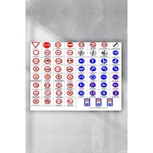 Mey İthalat Postermanya (PSTER8904) Trafik Işaretleri Eğitim Posteri (80X115CM)