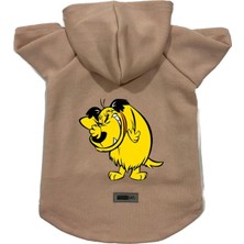 Mey İthalat Kapişonlu Polar Sweatshirt Köpek ve Kedi Kıyafeti & Elbisesi Bej Rabugento S