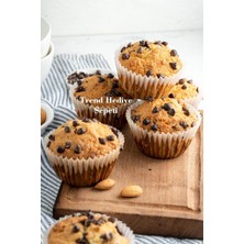 Mey İthalat Takribi 200 Adet Büyük Boy Beyaz Muffin Kek Kalıbı, Cupcake Kağıdı, Browine Kalıbı 50X40 mm