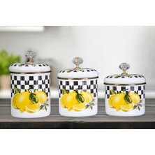 Mey İthalat Pr Home Lemon Emaye Baharatlık Seti