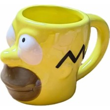 Mey İthalat The Simpsons 3D Seramik Kupa Bardak, Sarı, Karakter Tasarımlı, Geniş Kulplu