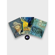 Mey İthalat Postermanya (PSTER20383) Van Gogh Poster Seti - 3 Adet Çerçevesiz Sanatsal Poster, Dikey Duvar Posteri Seti 40 x 50