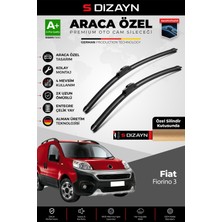 S-Dizayn Fiat Fiorino Ön Cam Silecek Seti 2008 Üzeri Premium Araca Özel 65-48 cm  A+ Kalite