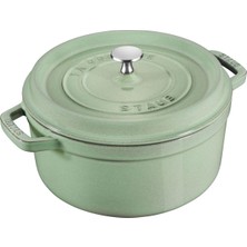 Mey İthalat Staub Döküm Tencere, 28 cm Adaçayı