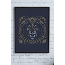 Mey İthalat Postermanya (PSTER14450) Başak Burcu Tasarım Çerçeveli Tablo 30 x 40