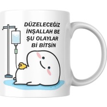 Mey İthalat Düzeleceğiz Inşallah Kupa Bardak Komik Yazılı Hediyelik Kahve Çay Kupası
