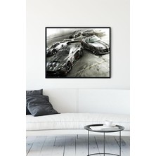 Mey İthalat Postermanya (PSTER13927) Yarış Arabası Çerçeveli Tablo 3 (40X50CM)