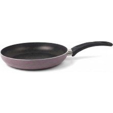 Mey İthalat Papilla Optimum Argos Plus 26 cm Mor Kırçıl Granit Efektli Yapışmaz Kızartma ve Sote Tavası