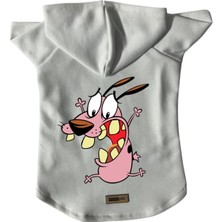 Mey İthalat Kapişonlu Polar Sweatshirt Köpek ve Kedi Kıyafeti & Elbisesi Beyaz Courage Xs