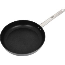 Mey İthalat Leggno Master Titanium 28CM Tava, Çelik Sap Metalik Gri