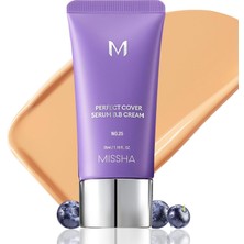 Mey İthalat Mıssha Yaşlanma Karşıtı, Aydınlatıcı M Perfect Cover Serum Bb Cream SPF50+/PA++++ 50 ml No:25 No:25 Warm Beige