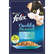 Mey İthalat Felix Çifte Lezzet Somon & Alabalık Kedi Yaş Mama (26 x 85 Gr)