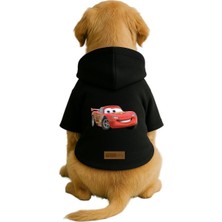 Mey İthalat Baskılı Içi Polarlı Köpek ve Kedi Kıyafeti & Elbisesi - Siyah Renk Kapüşonlu Hoodie B682B, 3xl