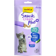 Mey İthalat Gimcat Snack Cream Kitten Tuna & Zucchini Kedi Ödülü 6X15GR