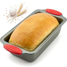 Mey İthalat Mallart® Profesyonel Baton Ekmek ve Kek Kalıbı - Yapışmaz Karbon Çelik Granit Kaplama Fırın Kabı, Isıya Dayanıklı Dikdörtgen Somun ve Kek Kalıbı
