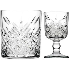 Mey İthalat Pasabahce 14 Parça Tımeless Set - 8 Su/meşrubat Bardağı ve 6 Ayaklı Kadeh Kahve Yanı Su/şerbet/likör Bardağı PB8X52790-6X51718