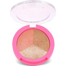Mey İthalat Golden Rose Miss Beauty Glow Baked Trio - 3’lü Allık, Bronzer ve Aydınlatıcı Paleti