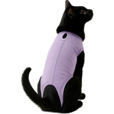 Mey İthalat Kedi ve Köpek Kıyafeti & Elbisesi Lila Medikal Veteriner Çıkışı Tulum Bej S