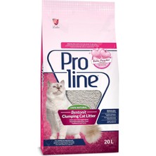 Mey İthalat Proline Bebek Pudra Kokulu Bentonit Kedi Kumu 20 L