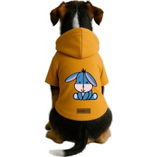 Mey İthalat Baskılı Içi Polarlı Köpek ve Kedi Kıyafeti & Elbisesi - Sarı Renk Kapüşonlu Hoodie BF963, Xs